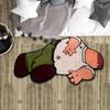1pcs Faux Velvet Carpet Bathroom Mat Non Slip Absorbent Bedroom Rug Cartoon Design Decor for Home Household Supplies