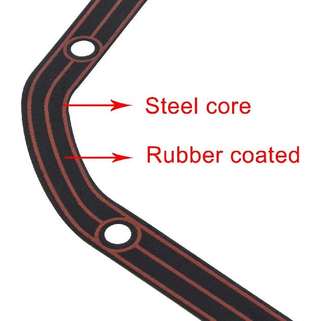 LLR-D060 Differential Cover Gasket Rubber Coated Steel Core Fit for Dana 60 50 70 Axles