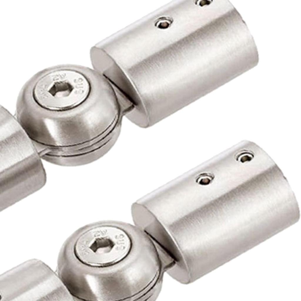 2 Stück Stangeneckverbinder Scharnier-Winkelverbinder Duschraum für Erkerfenster Vorhangstangen Schwerlast mit Schrauben Einstellbar