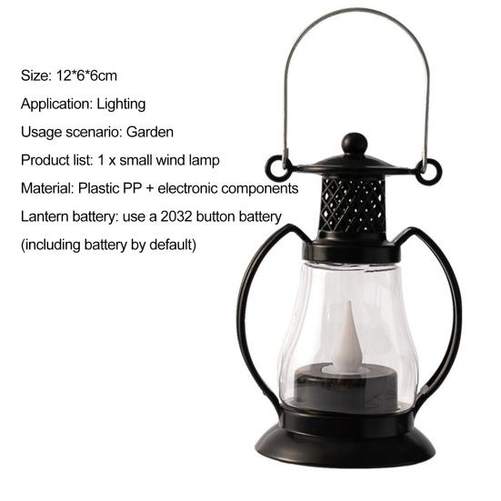 Lampa Nocna Styl Retro Wiszący Uchwyt Design Oszałamiający Efekt Wizualny Energooszczędna Szerokie Zastosowanie Dekoracyjny Plastikowy Mini Lampion z Migotaniem