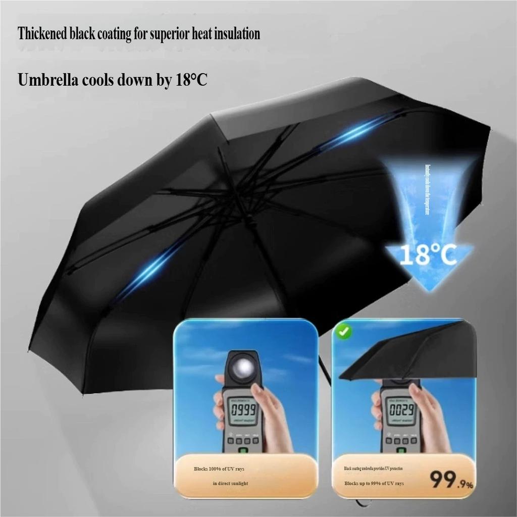 Umbrella Fully Automatic Thickened Enlarged Reinforced Folding Umbrella Sun and Rainproof Sunshade Umbrella for Women Sunscreen