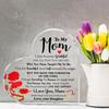2D Flat Mother's Day Gift Acrylic Desktop Decoration Plaque, Home Decor Plaque Hanging Wall Art Decorative Garden Decoration for Room Door Signs Hangi