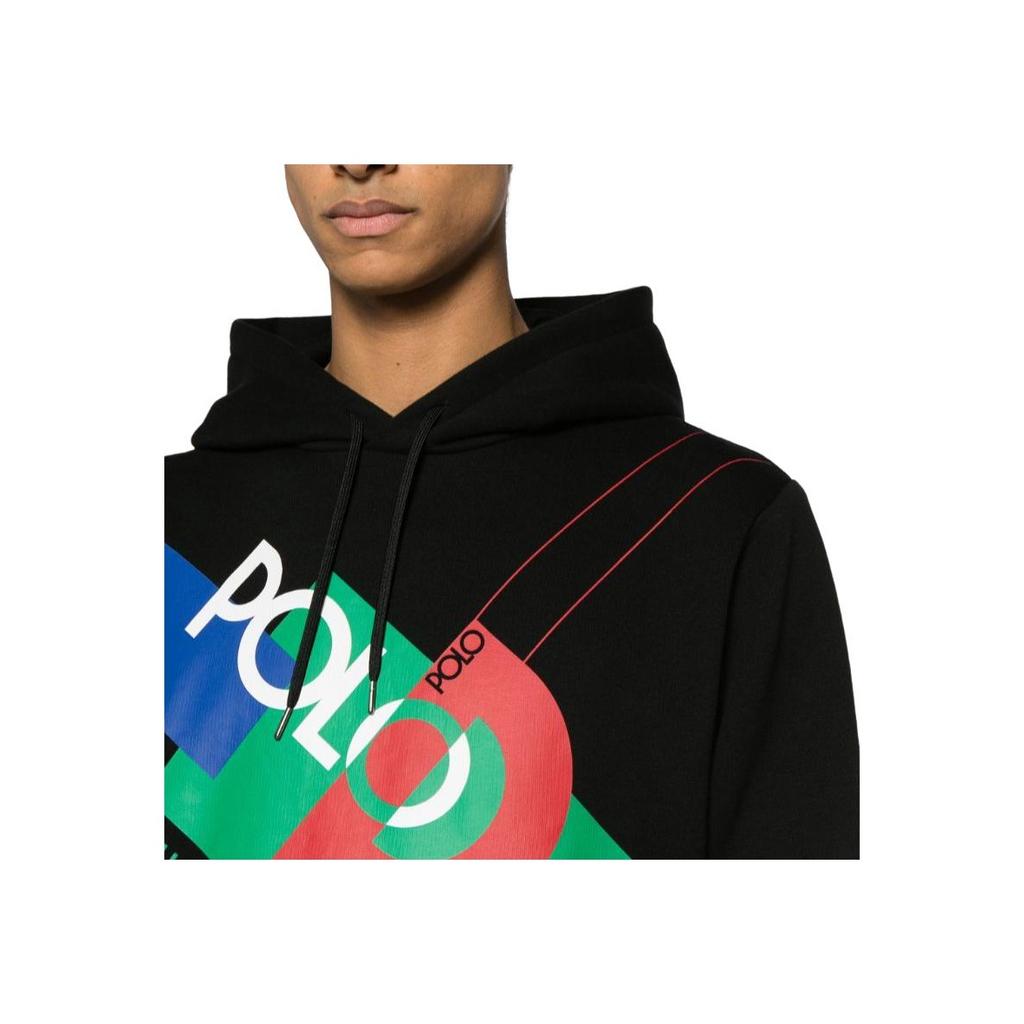 Polo Ralph Lauren Logo Letter Print Casual Loose Hoodie Men Hoodies Black 710926981-001