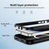 For iPhone 14 Pro Case Compatible with MagSafe Lens Frame Kickstand TPU + PC Shockproof Phone Cover