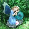 Solar luminous flower fairy shaped ornaments outdoor courtyard garden balcony landscape atmosphere lights automatically illuminate at night