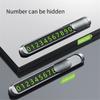 1PC Car Temporary Parking Card Phone Number Plate Auto Luminous Parking License Numbers Can Be Hidden Car Accessories Interior
