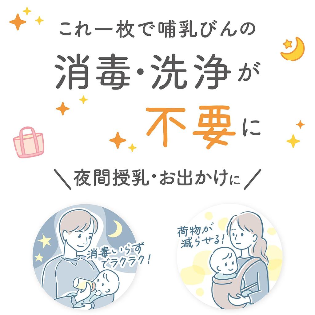 Kaneson Babyflaschen-Innenbeutel 2 mit Markierungen für Babynahrung Hergestellt nach dem Lebensmittelhygienegesetz und Perfekt für die Nacht und Katastrophen 20 Stück für Altersgruppen 0