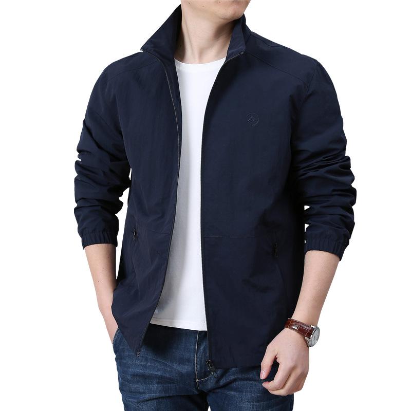 5722 Spring Men's Breathable Casual Jacket - Lightweight, Loose, Stylish Outerwear for Middle-Aged Men