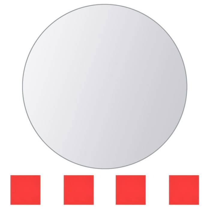 VidaXL Carreau de miroir 8 pcs Rond Verre