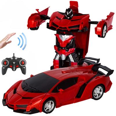 RC Electric RC Toy Converts Into a High Gift Radio-controlled Car, Car, Hand-controlled, Robot, Stability, Shock-resistant, Kids' Toy, (red) [Product