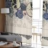 Halloween Flower Skull Bedroom Transparent Sheer Curtains Holiday Decoration Window Voile Tulle Curtain