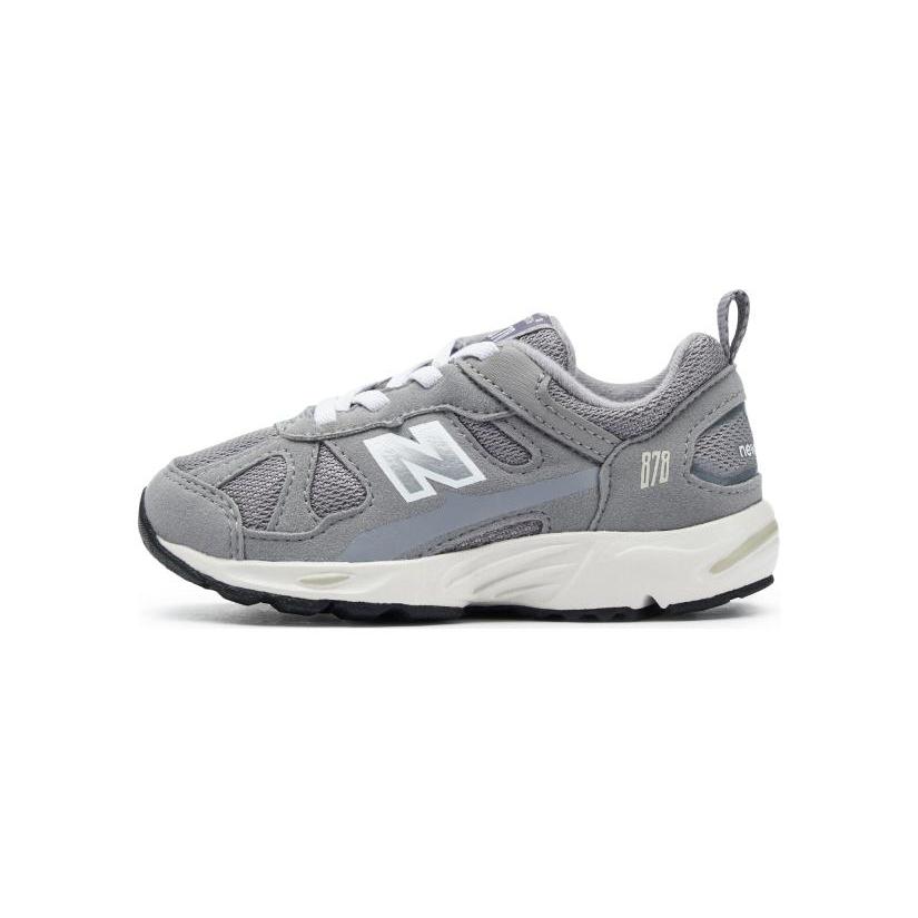 

New Balance NB 878 Comfortable Abrasion Resistant Breathable Low top Toddler Shoes Gray White Infant And Toddler IV878MC1 23.5