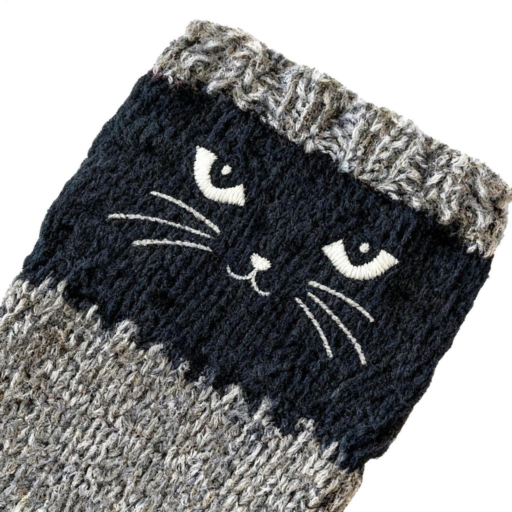 Knit Gloves Thermal Winter Gloves Warm Cute Cat Fingerless Gloves Christmas Unisex Anti-Cold Thickened Touchscreen Mittens