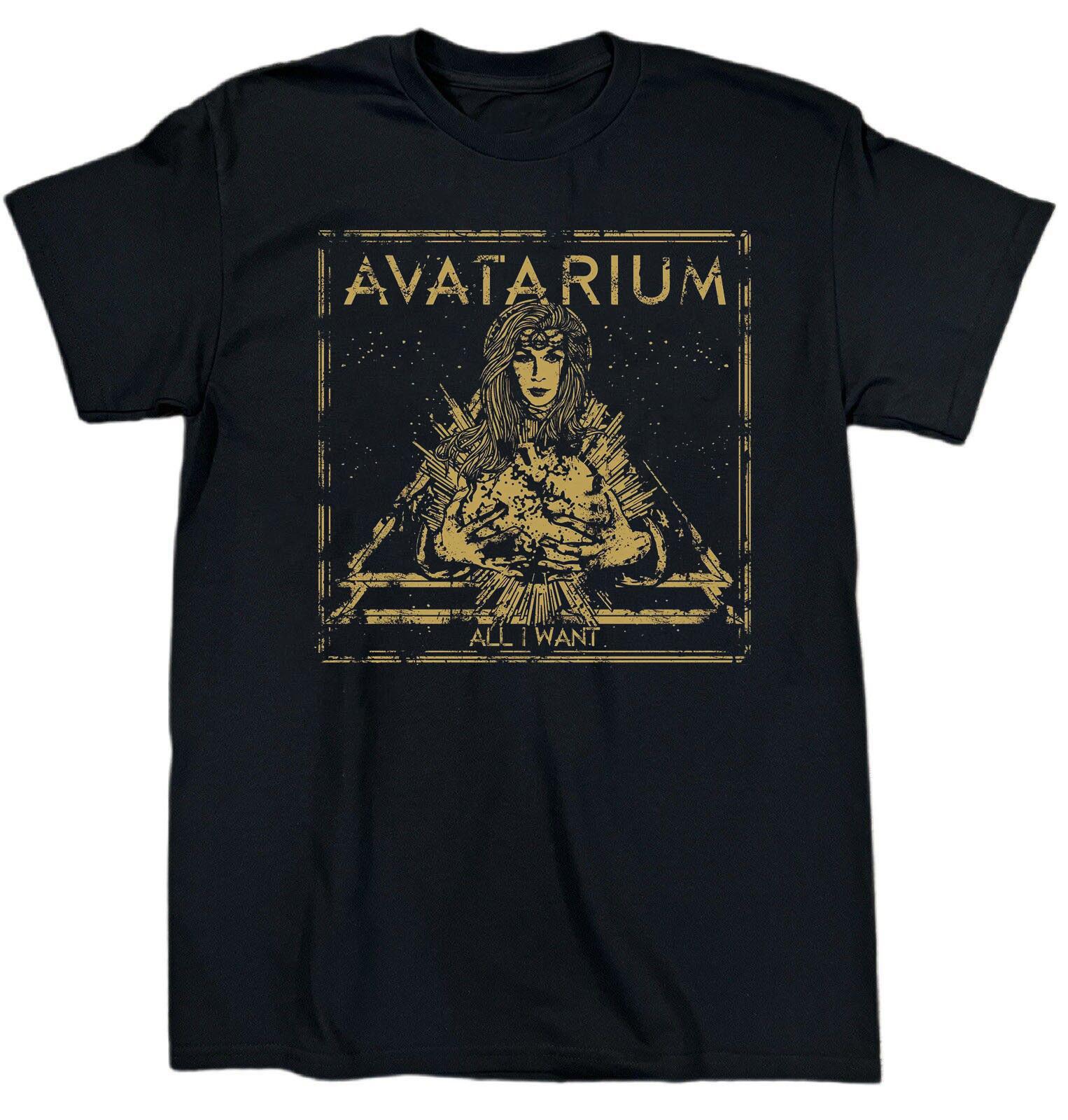 Avatarium Band All I Want Album Heavy Cotton Black T Shirt UR728 S