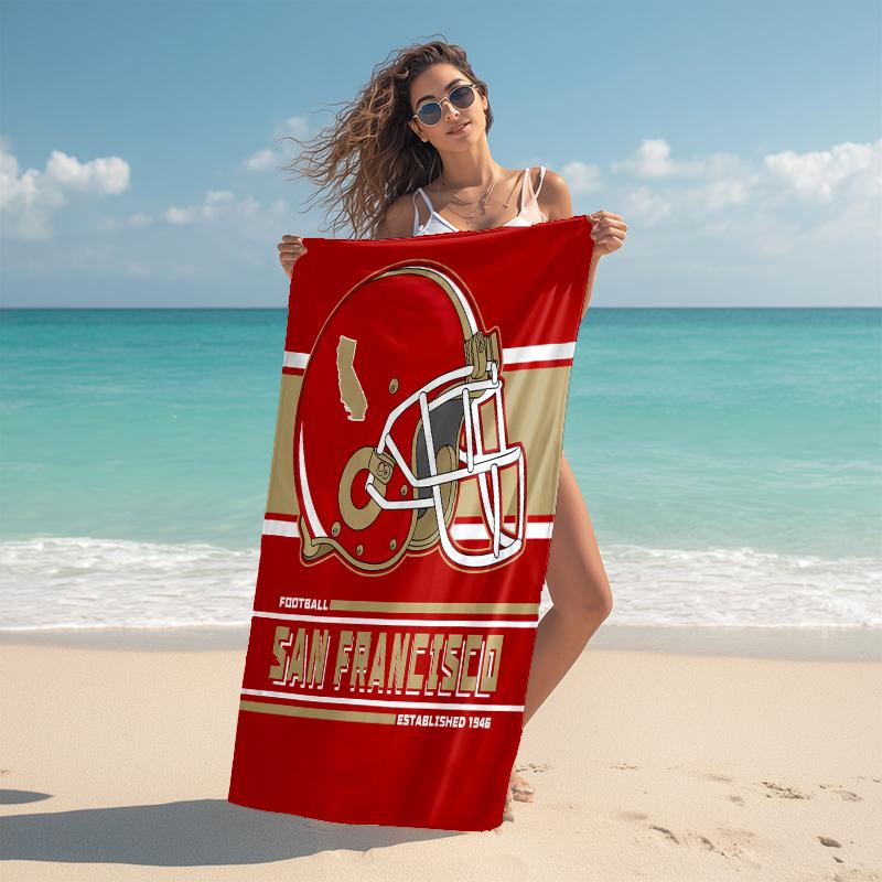 1Pc San Francisco Football Heritage Beach Towel Microfiber Beach Towel Thin Absorbent For Beach Swimming Yoga Bath Sports 0917174