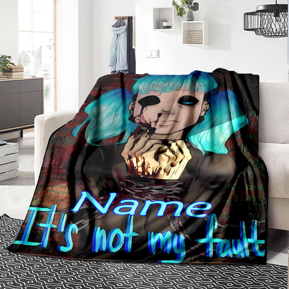 Customiz Name Personality Sally Face Blanket Soft &Warm Sofa Office Bed Travel Lunch Break Blanket, Gift Suitable All Seasons
