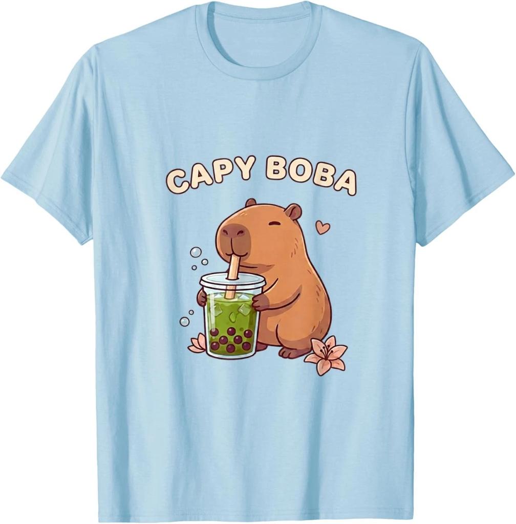 Capy Boba - Cute Capybara Matcha Boba T-Shirt