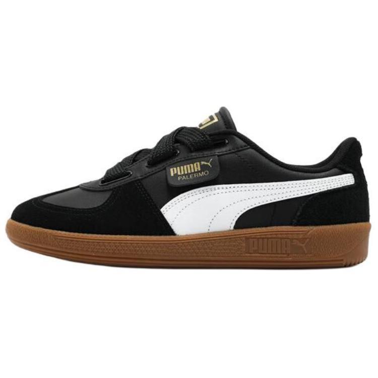 (WMNS) Puma Palermo Wide Lace SD Black White Gold Women s 402109-02 EU 35.5