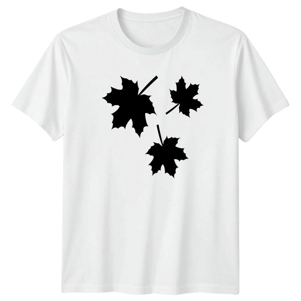 Three Maple Leaves Silhouette TShirt Maple Leaves Nature Birthday Gift For Him S
