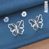 925 Sterling Silber Schmetterling Piercing Ohrringe Modischer Hochzeitsschmuck