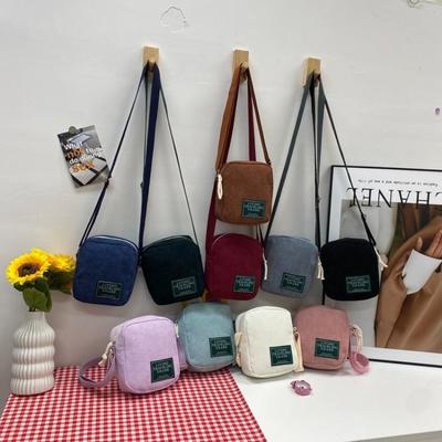 Neue retro vielseitige Cord Damen Tasche Cordstoff Tasche gestreifte Schulter Umhängetasche