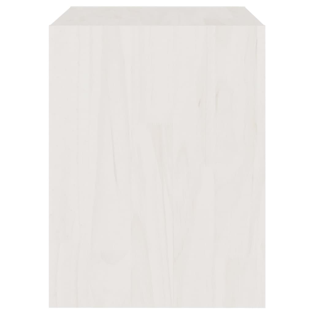 Vidaxl Szafka Nocna, Biała, 40X30,5X40 Cm, Lite Drewno Sosnowe