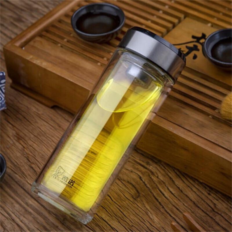 HEENOOR Double-Layer Business Glass Cup