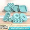 Nonstick Silicone Baking Cake Pan Cookie Sheet Molds Tray, Heat Resistant Bakeware Tools for Muffin Loaf Bread Pizza Cupcake