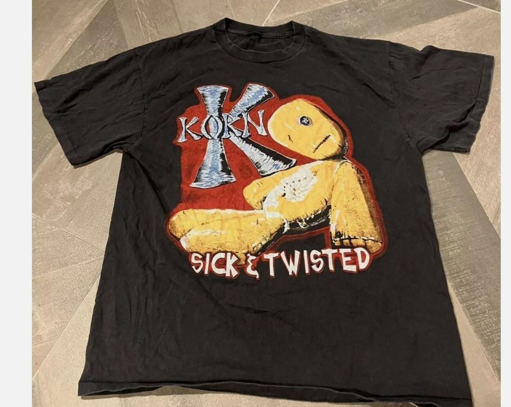 

Korn Футболка Хлопок Унисекс Классическая Футболка Все Размеры S-45XL 2XL