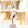 Plush Pony Mini Keychain Animal Keyring With Guitar For Girls Gift And Bag Decor