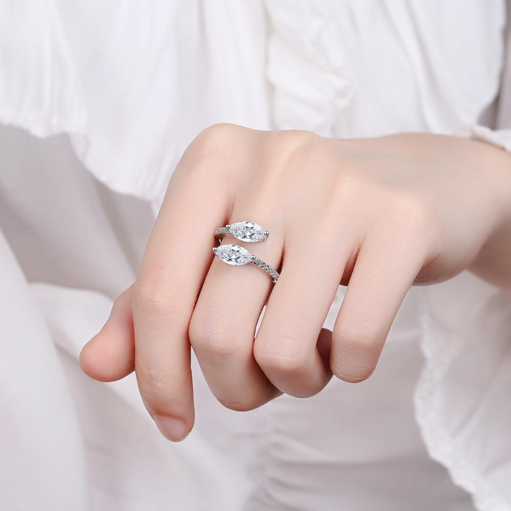 Lindon Classic Copper Zircon Ring Ladies Jewelry Wedding Promise Party Gift