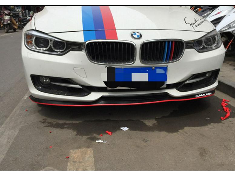 Universal Carbon Fiber Pattern Front Lip Rubber Strip – Anti-Collision Car Modification