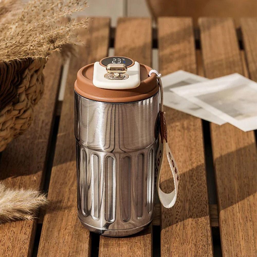 Portable Thermal Water Bottle 450ML Coffee Thermos Cup Outdoor Insulated Mug Kitchenware