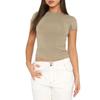 Letní tričko s krátkým rukávem, slim fit, ležérní, dámské topy, módní, jednobarevné, elegantní dámská trička, streetwear, s kulatým výstřihem, základní tričko 30423