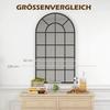 110 X 65 Cm Arched Decorative Wall Mirror for Bedroom Living Room, Modern Window Bathroom Mirror for Home Decor