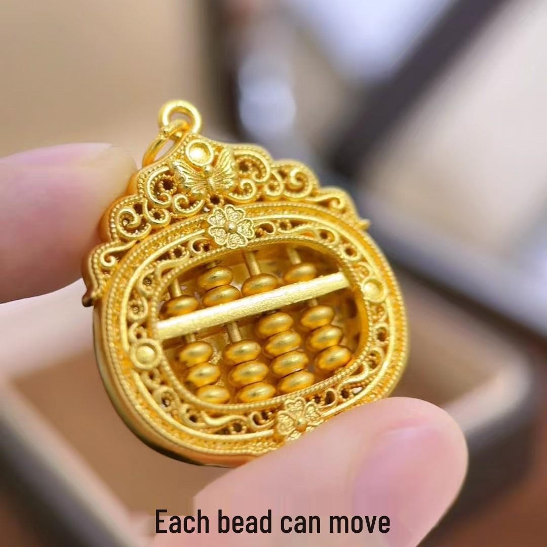 

Ancient Filigree Rotating Abacus Pendant Necklace for Women