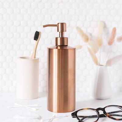 Distributeur de savon pour les mains Leeseph en acier inoxydable, pompe métallique, distributeur de lotion pour les mains pour salle de bain, chambre et cuisine