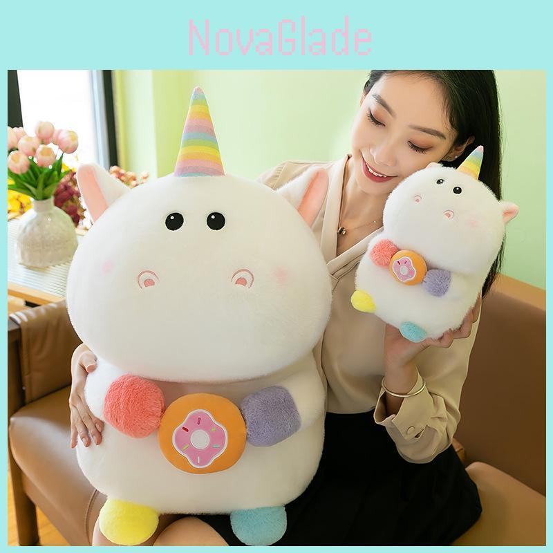 Adorable White Unicorn Plush Doll With Romantic Charm Perfect For Gifts And Home Decor