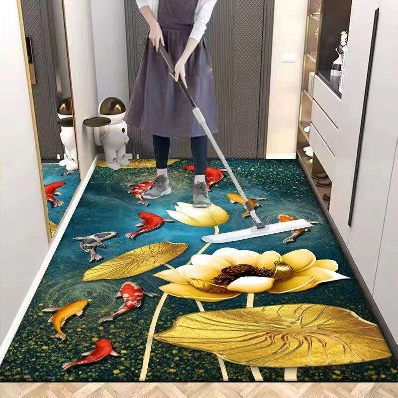 

Entrance Carpet Foyer Entrance Kitchen Floor Mat Oil and Water Resistant Carpet 80 * 120cm