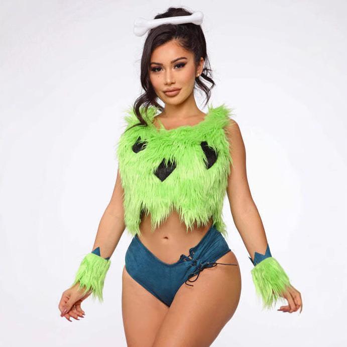 The Grinch Womens Cosplay Costume With Polyester Fabric For Fantasy Game Role Play