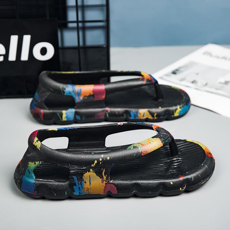 

Новые мужские и женские пляжные шлепанцы Простые домашние парные модели Кокосовая обувь Нескользящие сандалии и шлепанцы для ванной Вьетнамки 34-35 чёрный