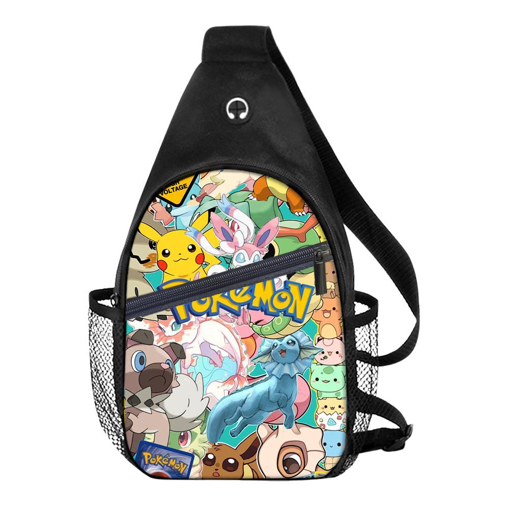 Breast Bag Men'S And Women'S Sports Travel Versatile Casual Shoulder Bag Multifunctional Messenger Bag Cartoon