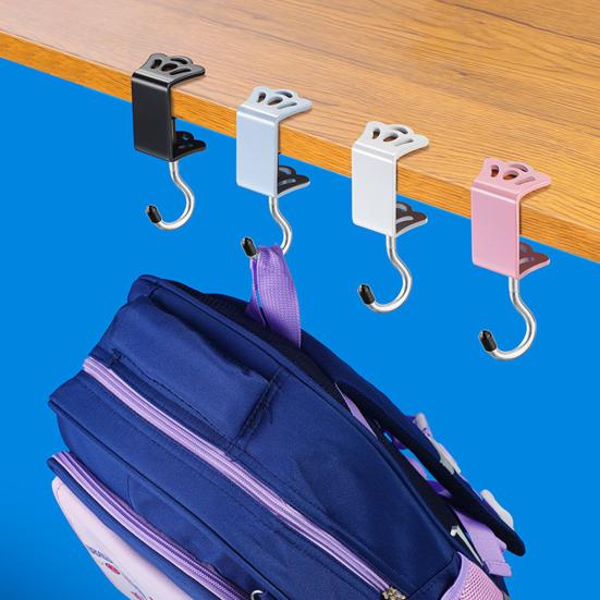 

6Pcs Desk Bag Hangers Storage Hooks Strong Load-bearing Easy Installation Multipurpose Desk Mount Backpack Hanger Holder A синій