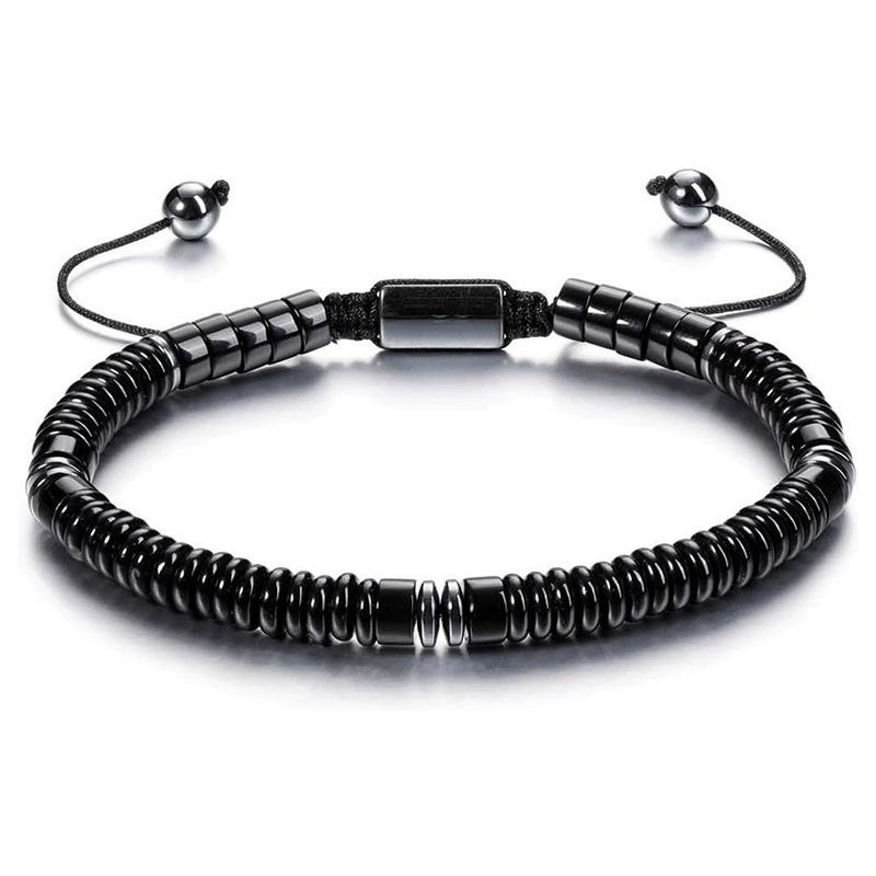 Healing Crystal Bracelets Abacus Bead Flat Beaded Bracelets for Men Women Adjustable Natural Stone Bracelets for Father Son