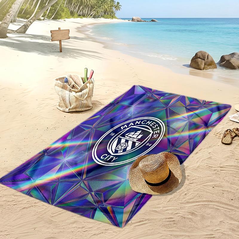 Manchester City Printed Beach Towel Quick Dry Soft TowelPortable Large Rectangular Beach Blanket for Travel Swimming Pool