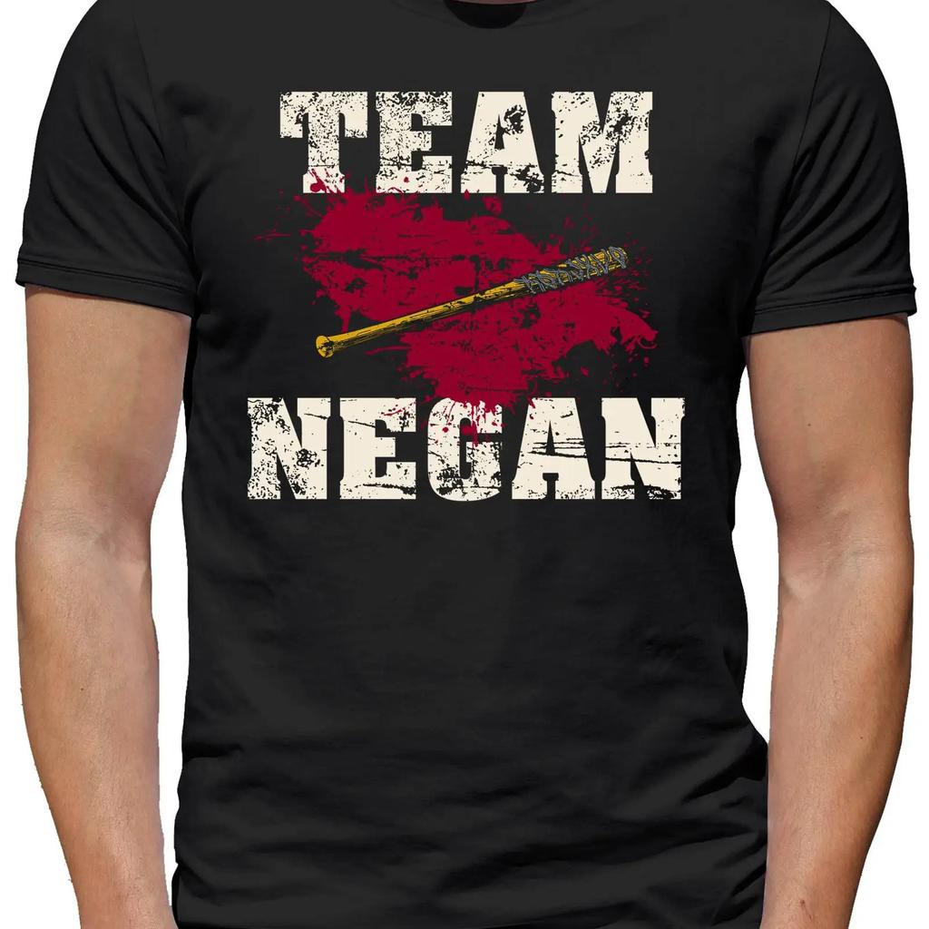 T Shirt People Team Negan Unisexs Vintage Washed Slightly Graphic Stylish Top For Everyday Wear Versatile Casual Soft Fashion