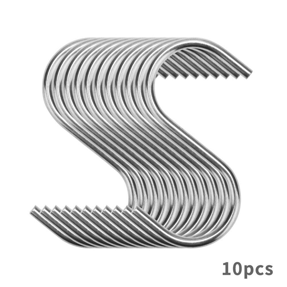 Крючки 10 шт./набор круглые Металлические S-образные Крючки Вешалки из нержавеющей стали