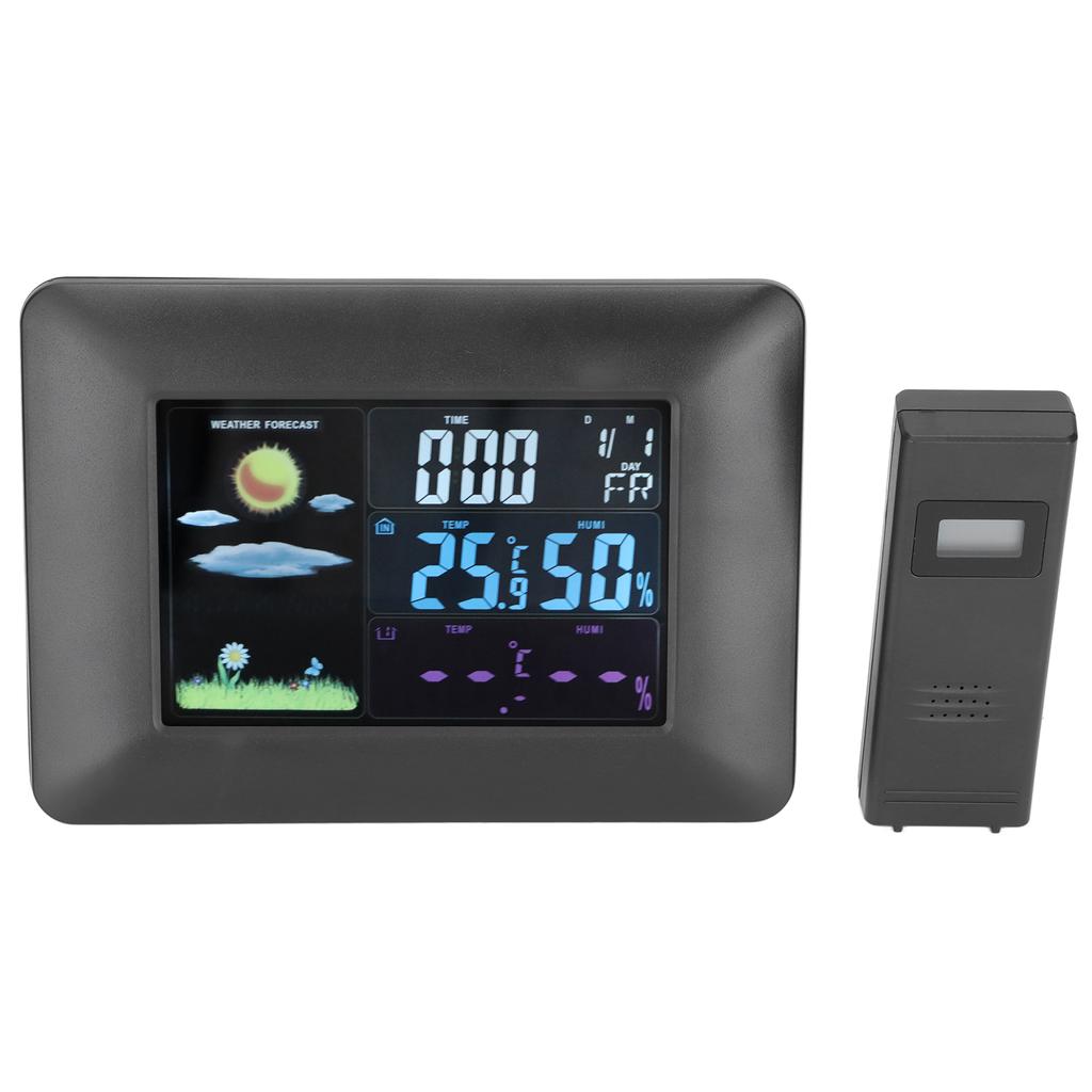Cyfrowa Bezprzewodowa Stacja Pogodowa Termometr Wewnętrzny Zewnętrzny z Czujnikiem Temperatura Wilgotność