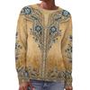 Women's Long Sleeve Crewneck Sweater, Soft Printed Pullover for Fall Winter