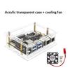 VisionFive 2 Dev Board Case Transparent Acrylic Enclosure with Cooling Fan